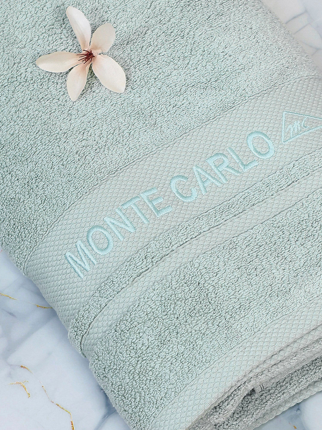 Light Blue Cotton Solid 650 GSM Bath Towel (Eusapia)