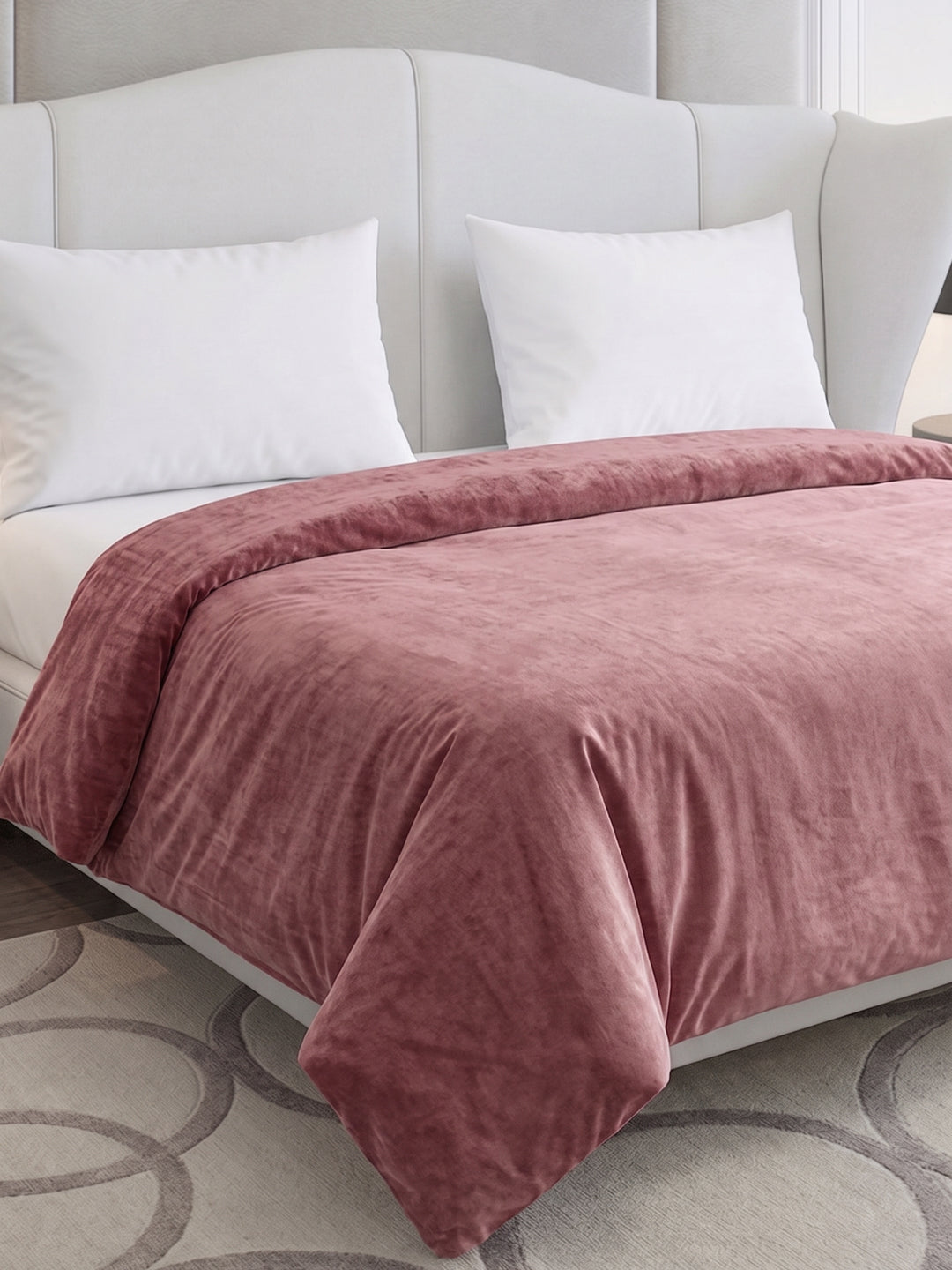 Double Bed 2 Ply 420 GSM Blanket for Winter (Comfort Layer), Weight 2.2 kg
