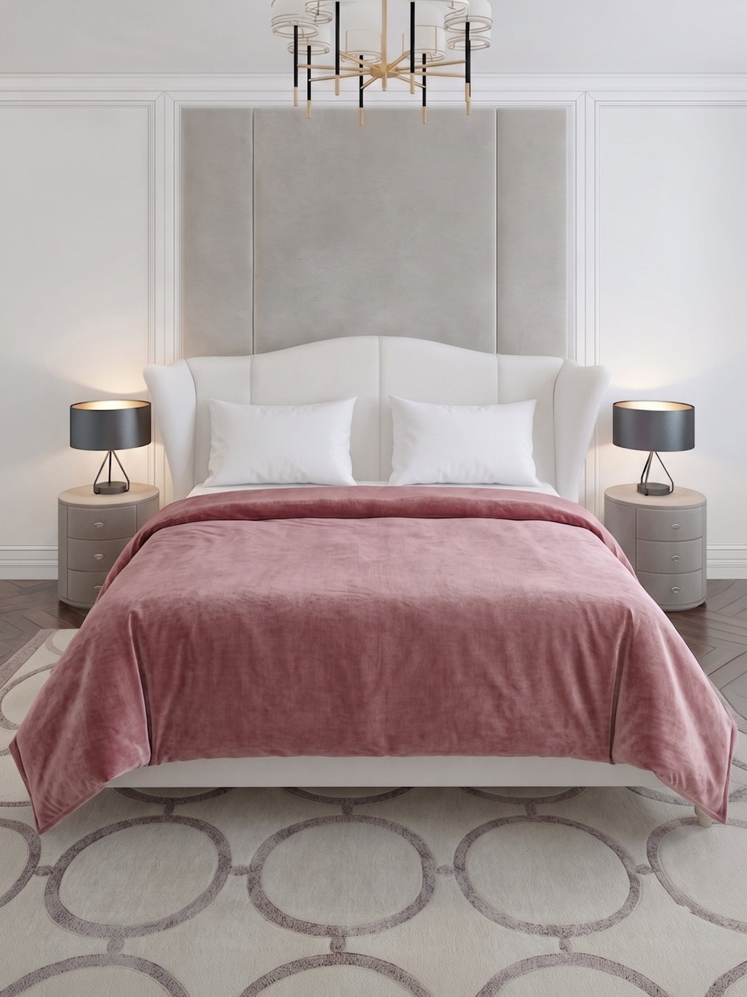 Double Bed 2 Ply 420 GSM Blanket for Winter (Comfort Layer), Weight 2.2 kg