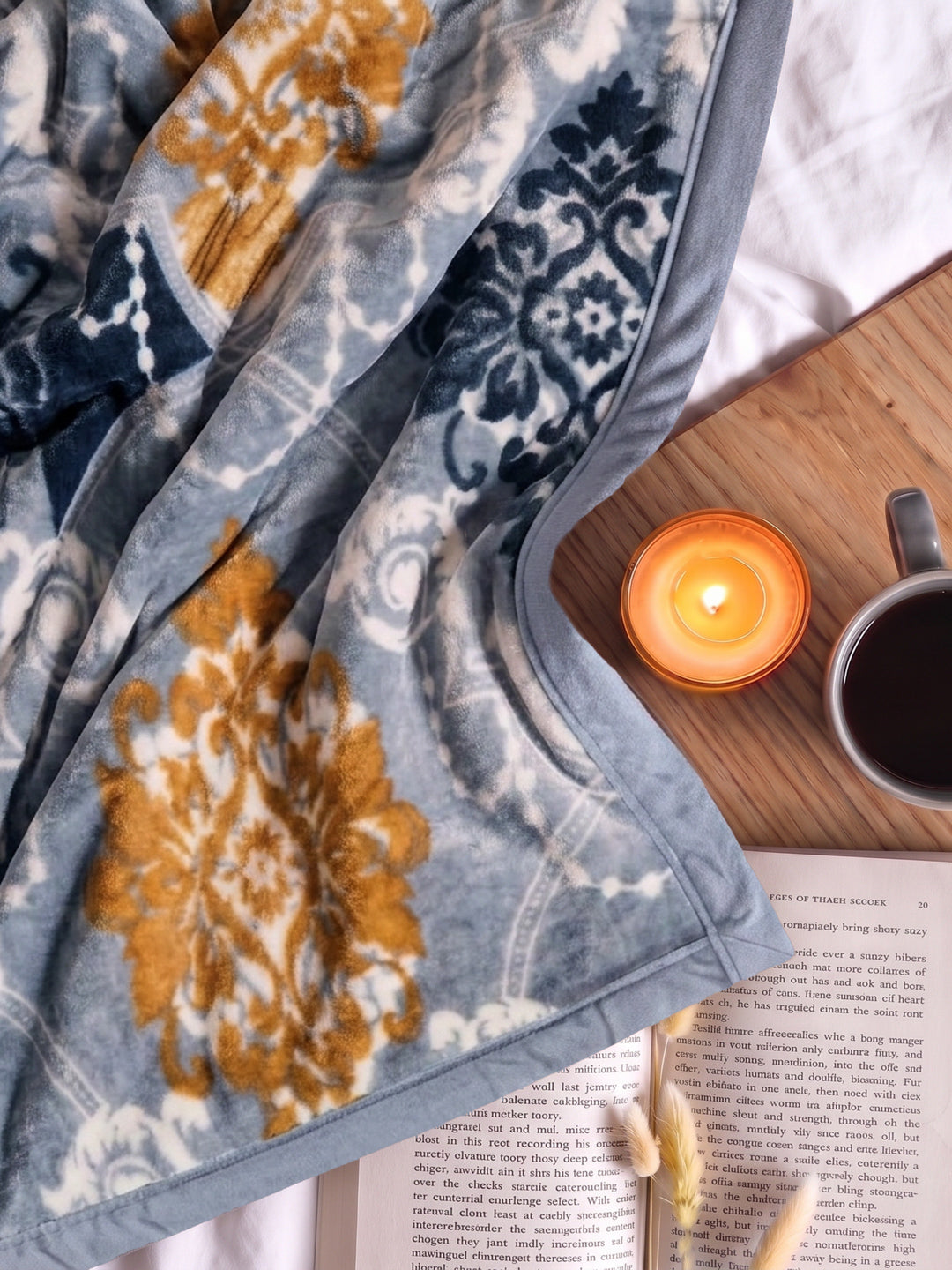 Printed Single Bed 2 Ply 850 GSM Blanket for Winter (Alaba), Weight 3 kg