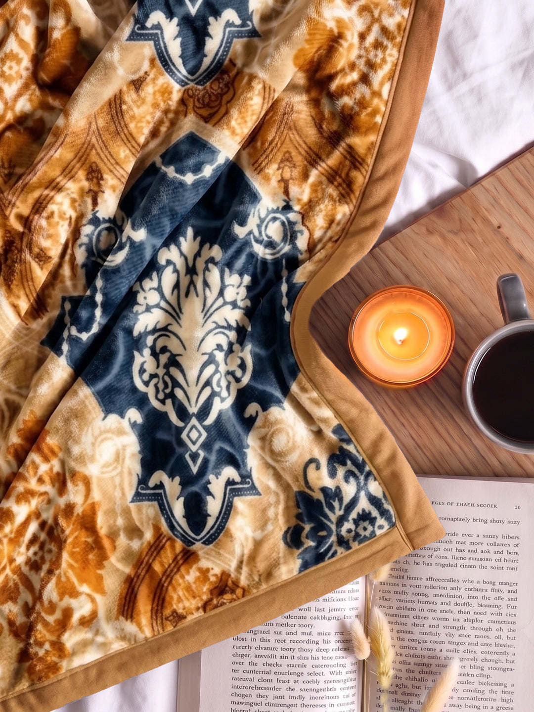 Printed Single Bed 2 Ply 850 GSM Blanket for Winter (Alaba), Weight 3 kg