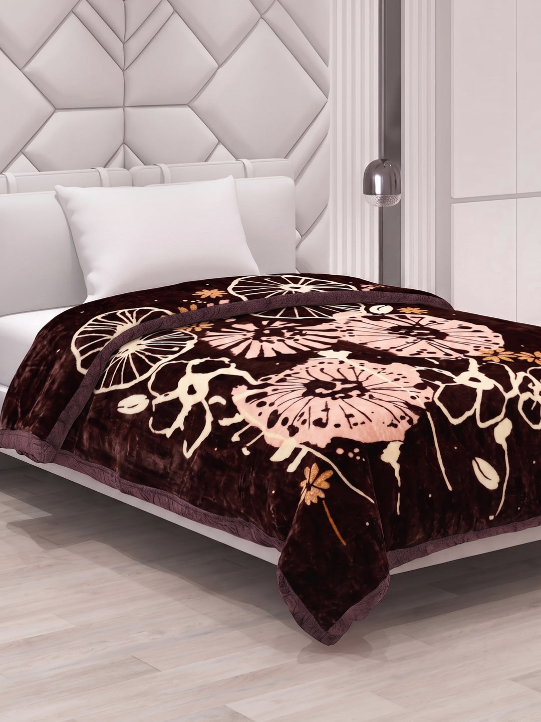 Printed Single Bed 2 Ply 850 GSM Blanket for Winter (Alaba), Weight 3 kg