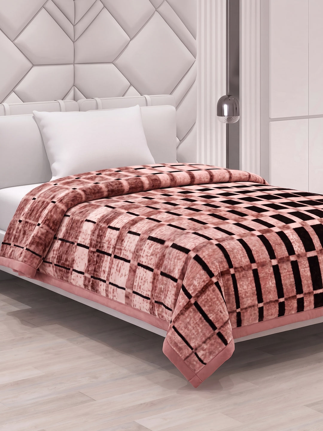 Printed Single Bed 2 Ply 850 GSM Blanket for Winter (Alaba), Weight 3 kg