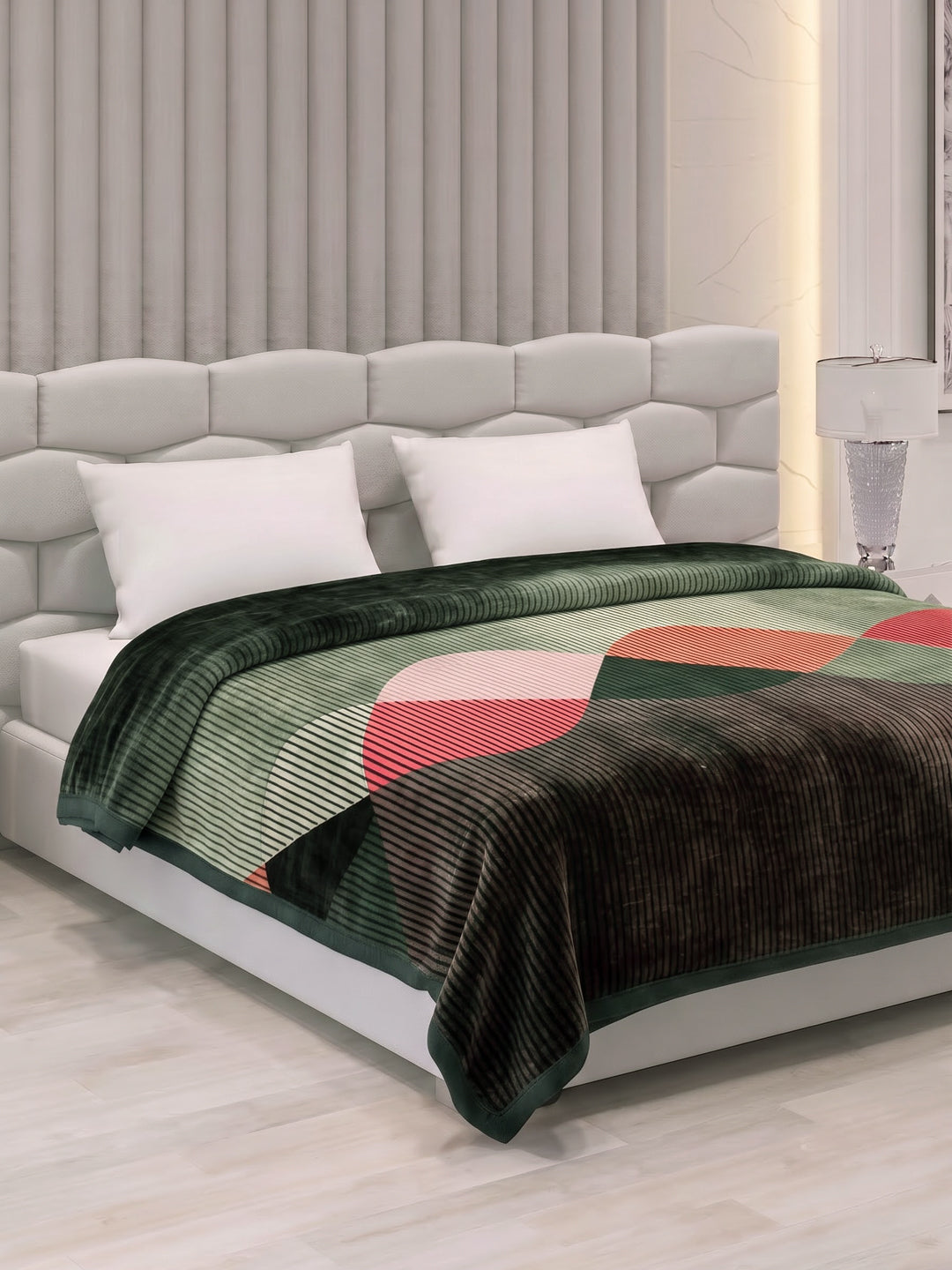 Printed Double Bed 2 Ply 800 GSM Blanket for Winter (Austin), Weight 4.2 kg