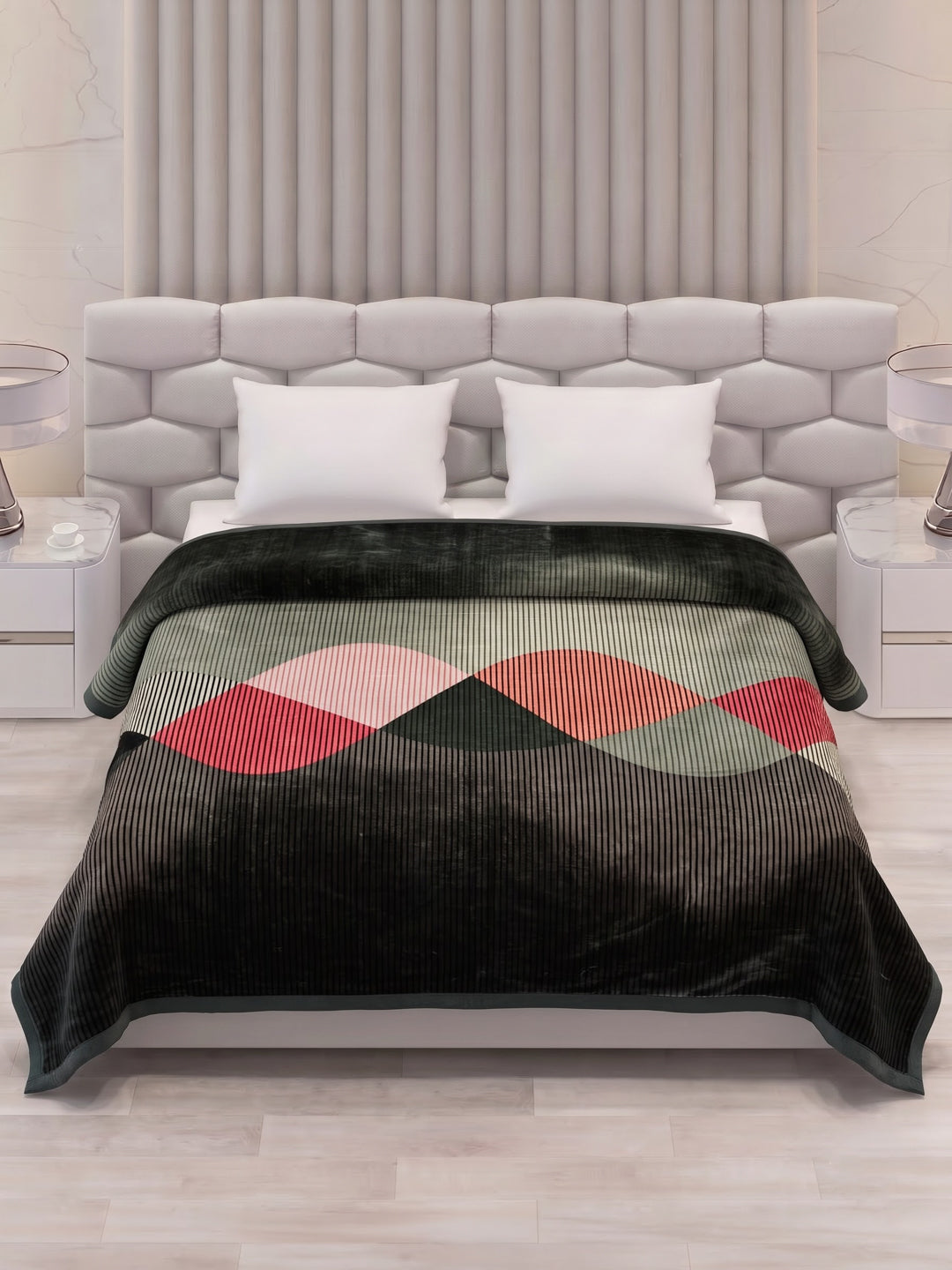 Printed Double Bed 2 Ply 800 GSM Blanket for Winter (Austin), Weight 4.2 kg