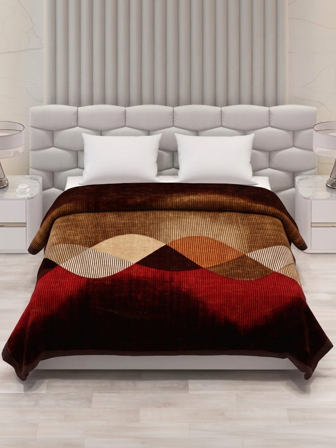 Printed Double Bed 2 Ply 800 GSM Blanket for Winter (Austin), Weight 4.2 kg