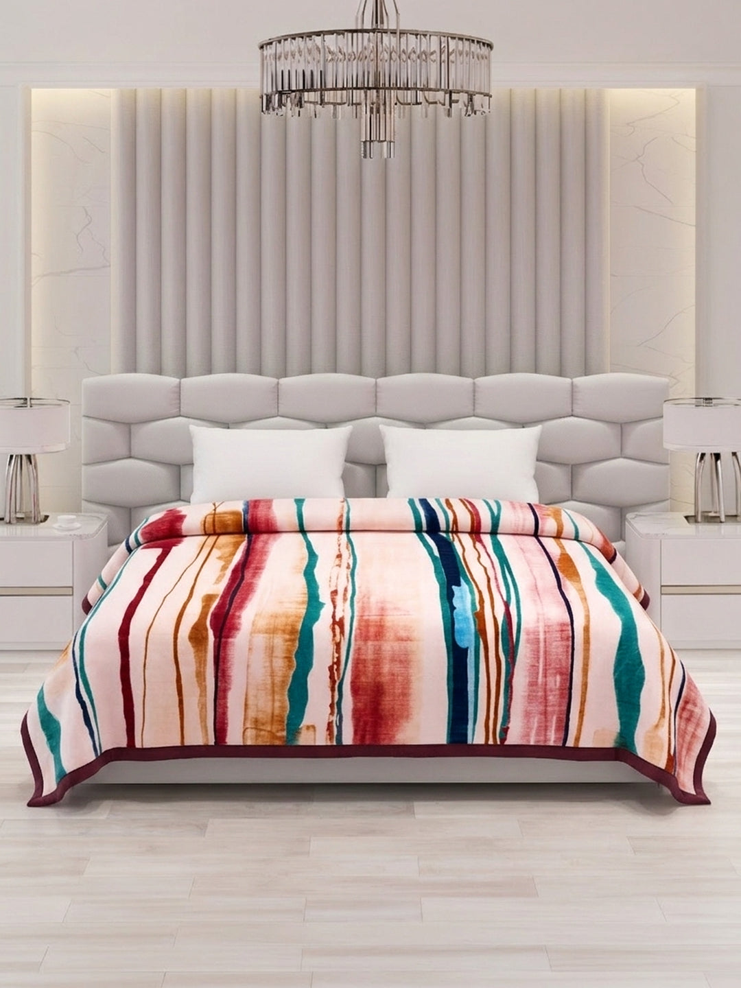 Printed Double Bed 2 Ply 800 GSM Blanket for Winter (Austin), Weight 4.2 kg