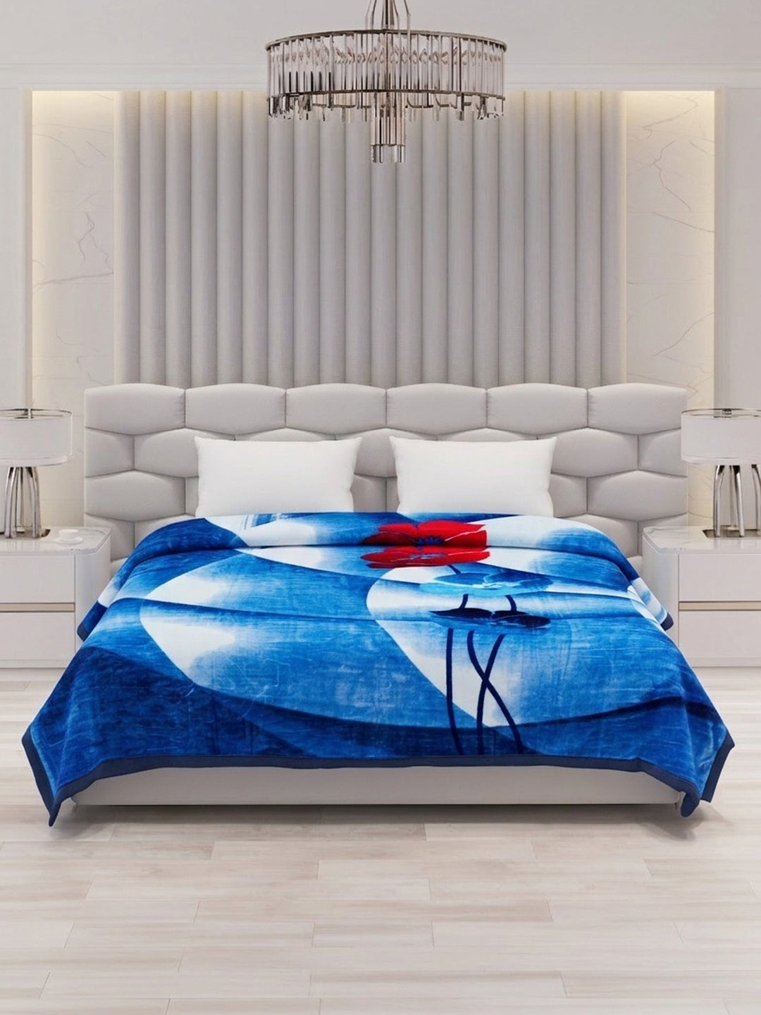Printed Double Bed 2 Ply 800 GSM Blanket for Winter (Austin), Weight 4.2 kg