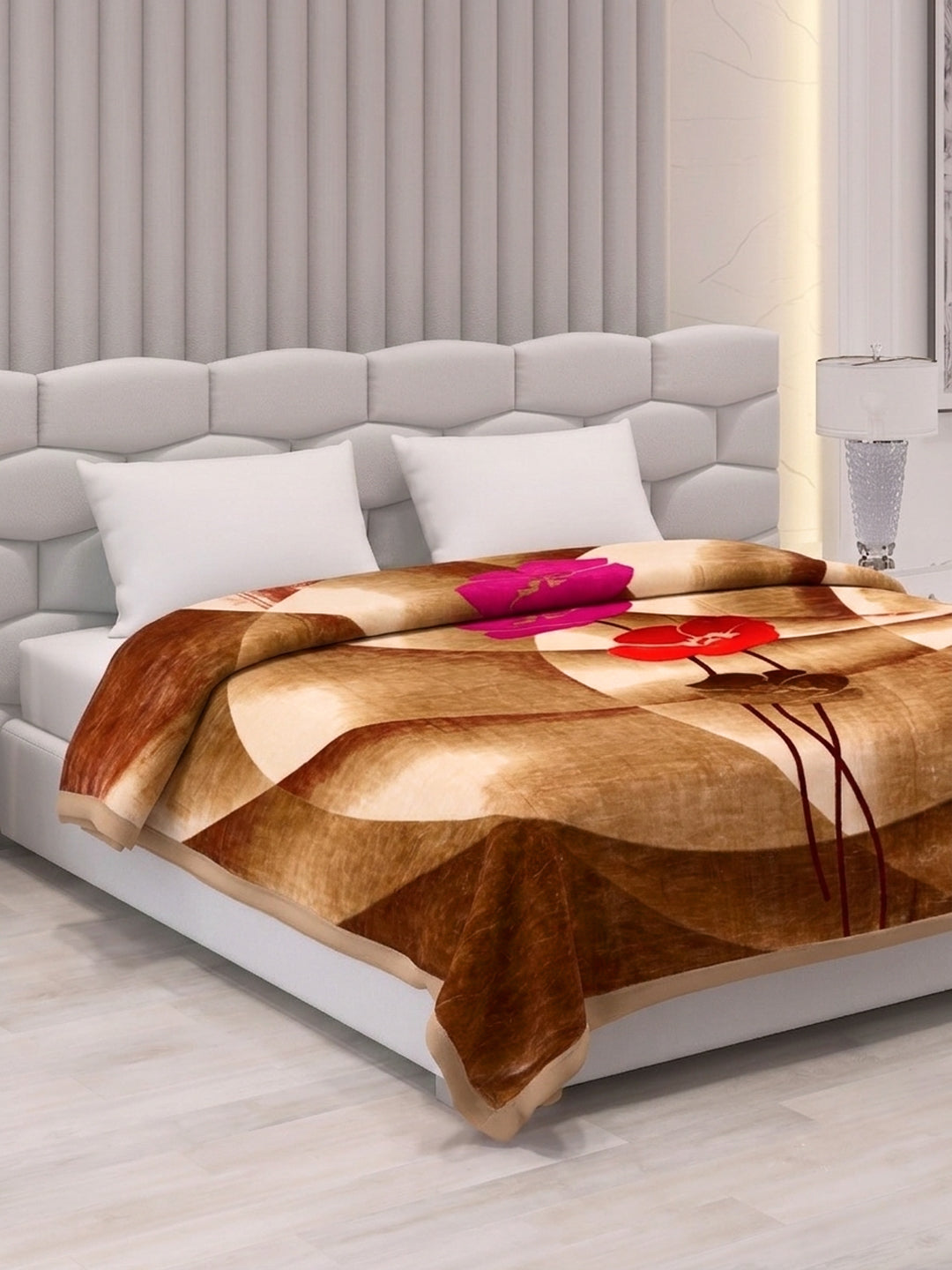Printed Double Bed 2 Ply 800 GSM Blanket for Winter (Austin), Weight 4.2 kg