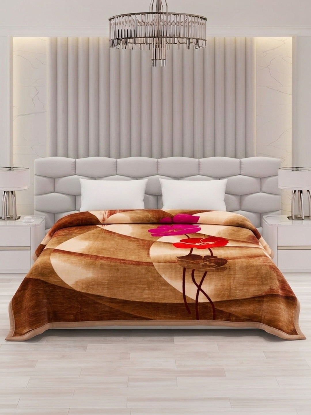 Printed Double Bed 2 Ply 800 GSM Blanket for Winter (Austin), Weight 4.2 kg