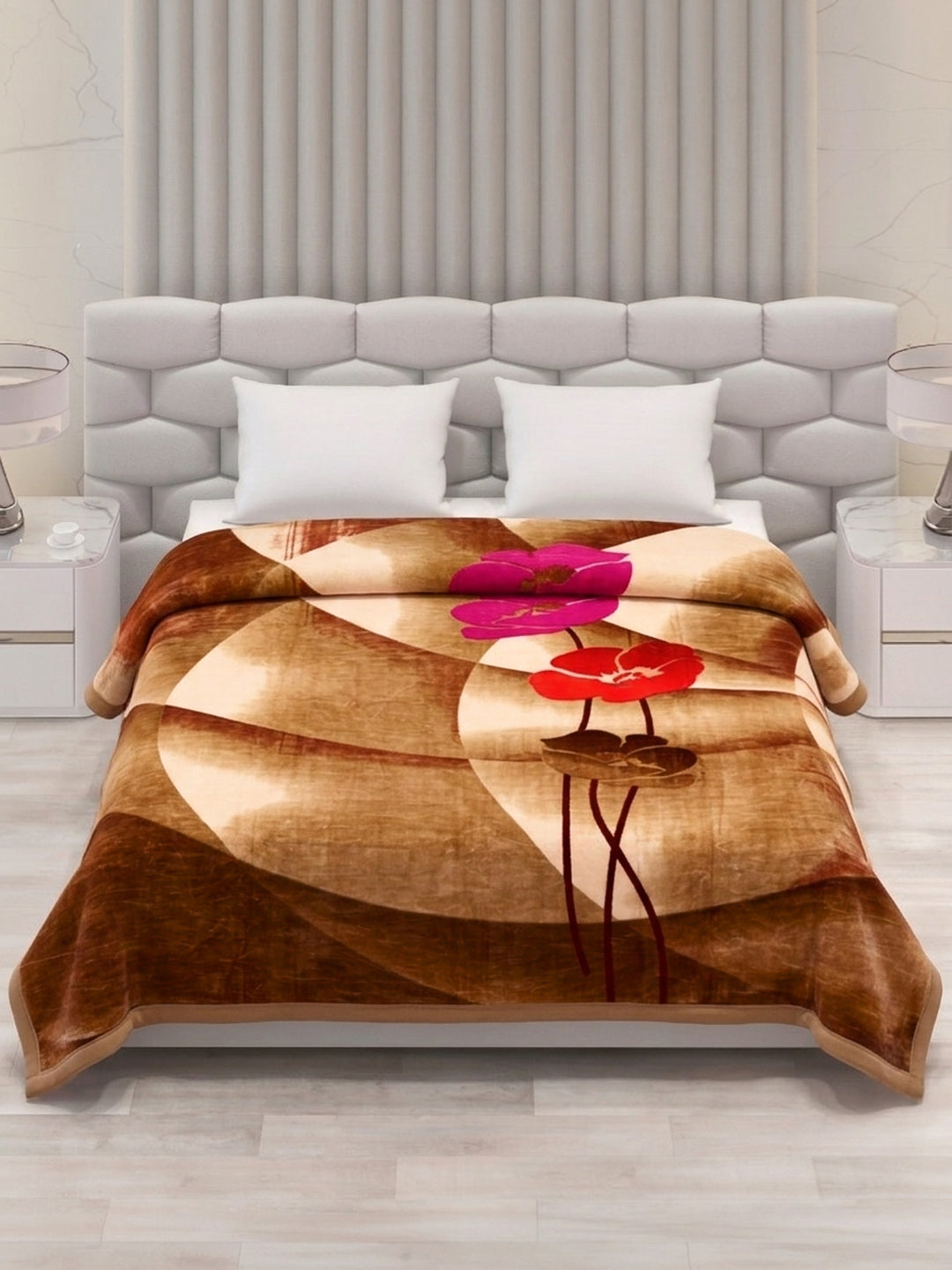 Printed Double Bed 2 Ply 800 GSM Blanket for Winter (Austin), Weight 4.2 kg