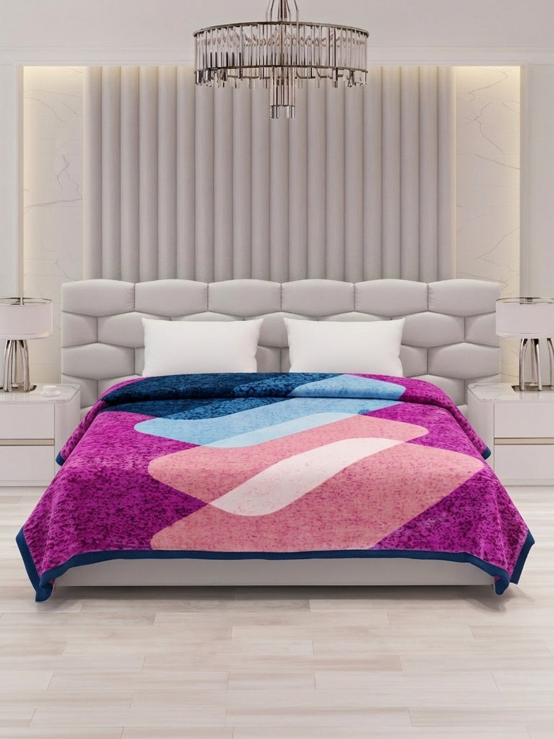Printed Double Bed 2 Ply 800 GSM Blanket for Winter (Austin), Weight 4.2 kg