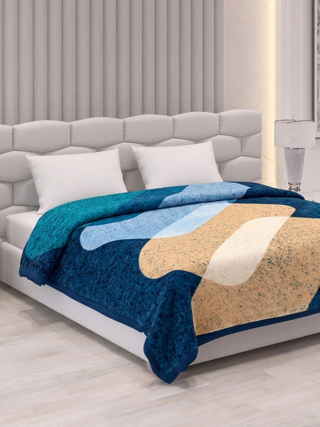 Printed Double Bed 2 Ply 800 GSM Blanket for Winter (Austin), Weight 4.2 kg