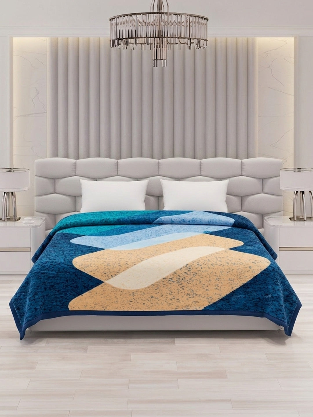 Printed Double Bed 2 Ply 800 GSM Blanket for Winter (Austin), Weight 4.2 kg