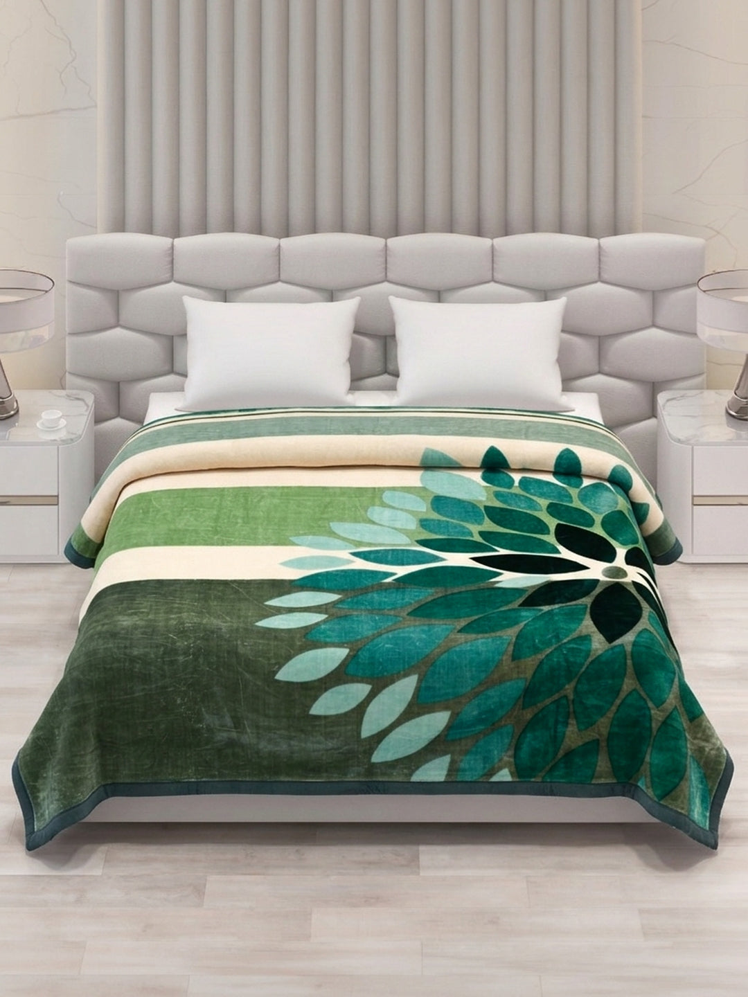 Printed Double Bed 2 Ply 800 GSM Blanket for Winter (Austin), Weight 4.2 kg