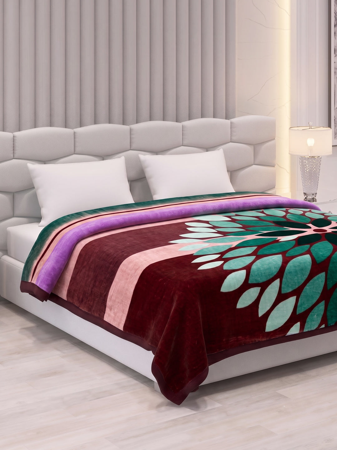 Printed Double Bed 2 Ply 800 GSM Blanket for Winter (Austin), Weight 4.2 kg
