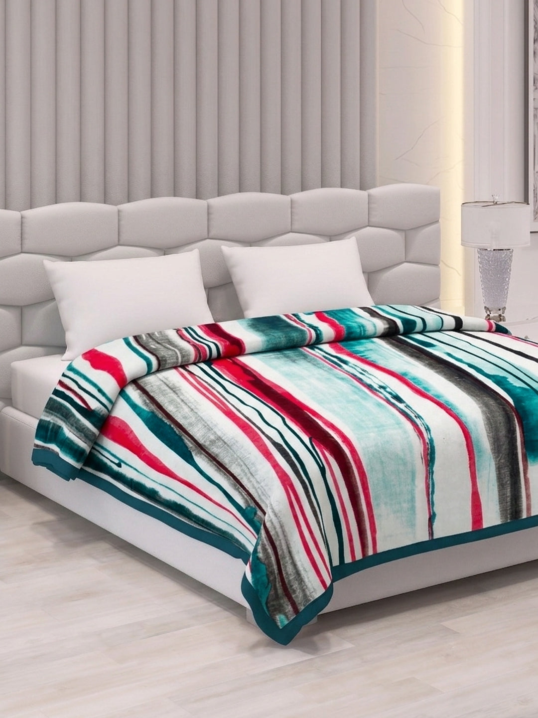 Printed Double Bed 2 Ply 800 GSM Blanket for Winter (Austin), Weight 4.2 kg