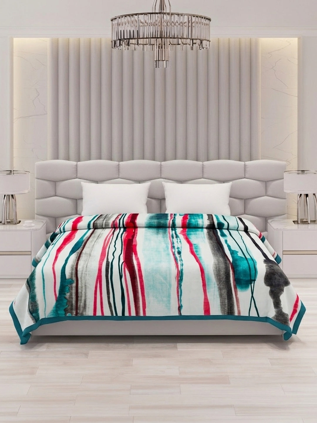 Printed Double Bed 2 Ply 800 GSM Blanket for Winter (Austin), Weight 4.2 kg