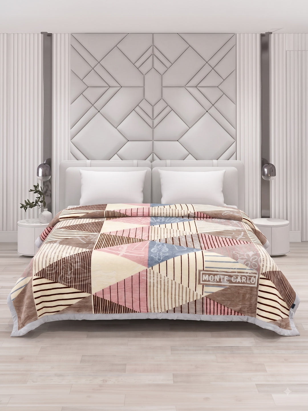 Printed Double Bed 3 Ply 550 GSM Blanket for Winter (Casino Royale), Weight 3 kg