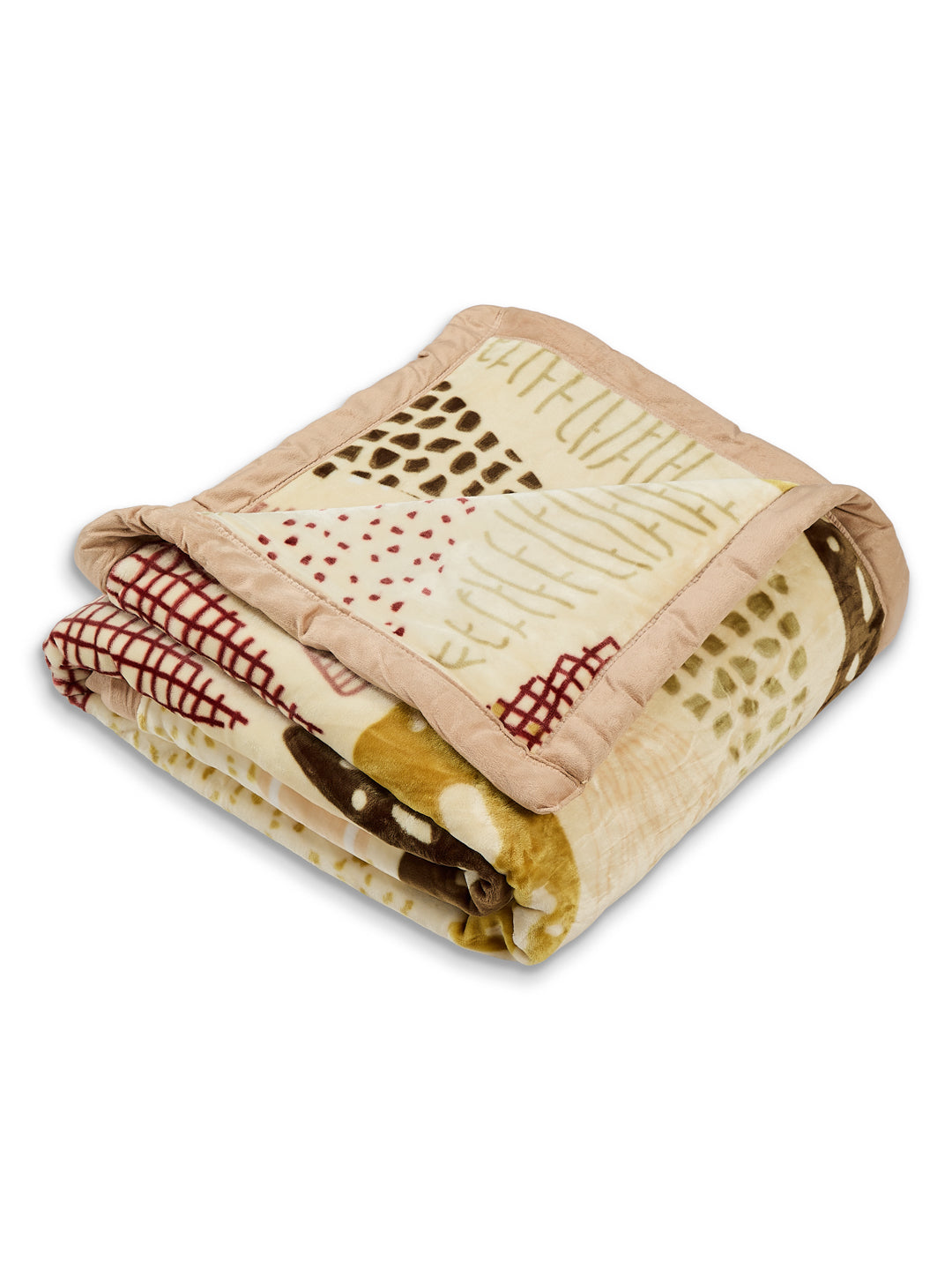 Printed Double Bed 3 Ply 550 GSM Blanket for Winter (Casino Royale), Weight 3 kg