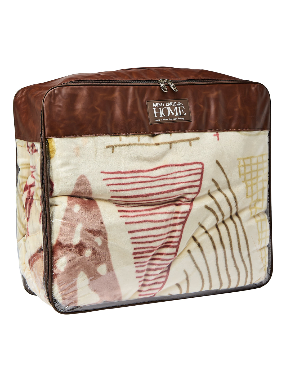 Printed Double Bed 3 Ply 550 GSM Blanket for Winter (Casino Royale), Weight 3 kg