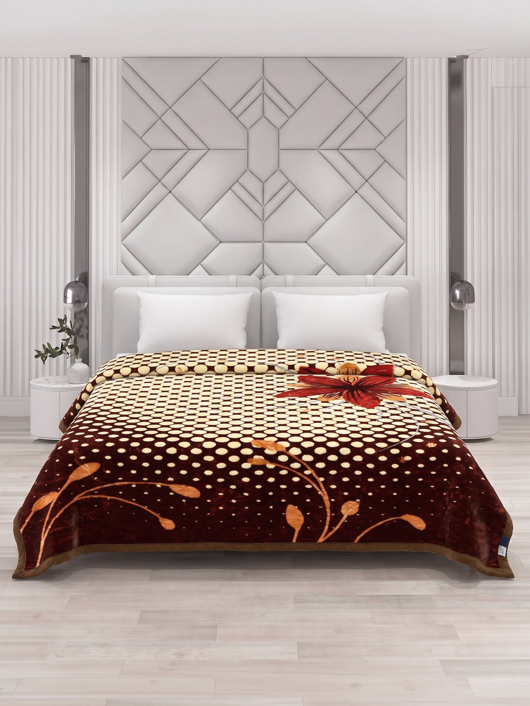 Printed Double Bed 2 Ply 850 GSM Blanket for Winter (Champion), Weight 4.5 kg
