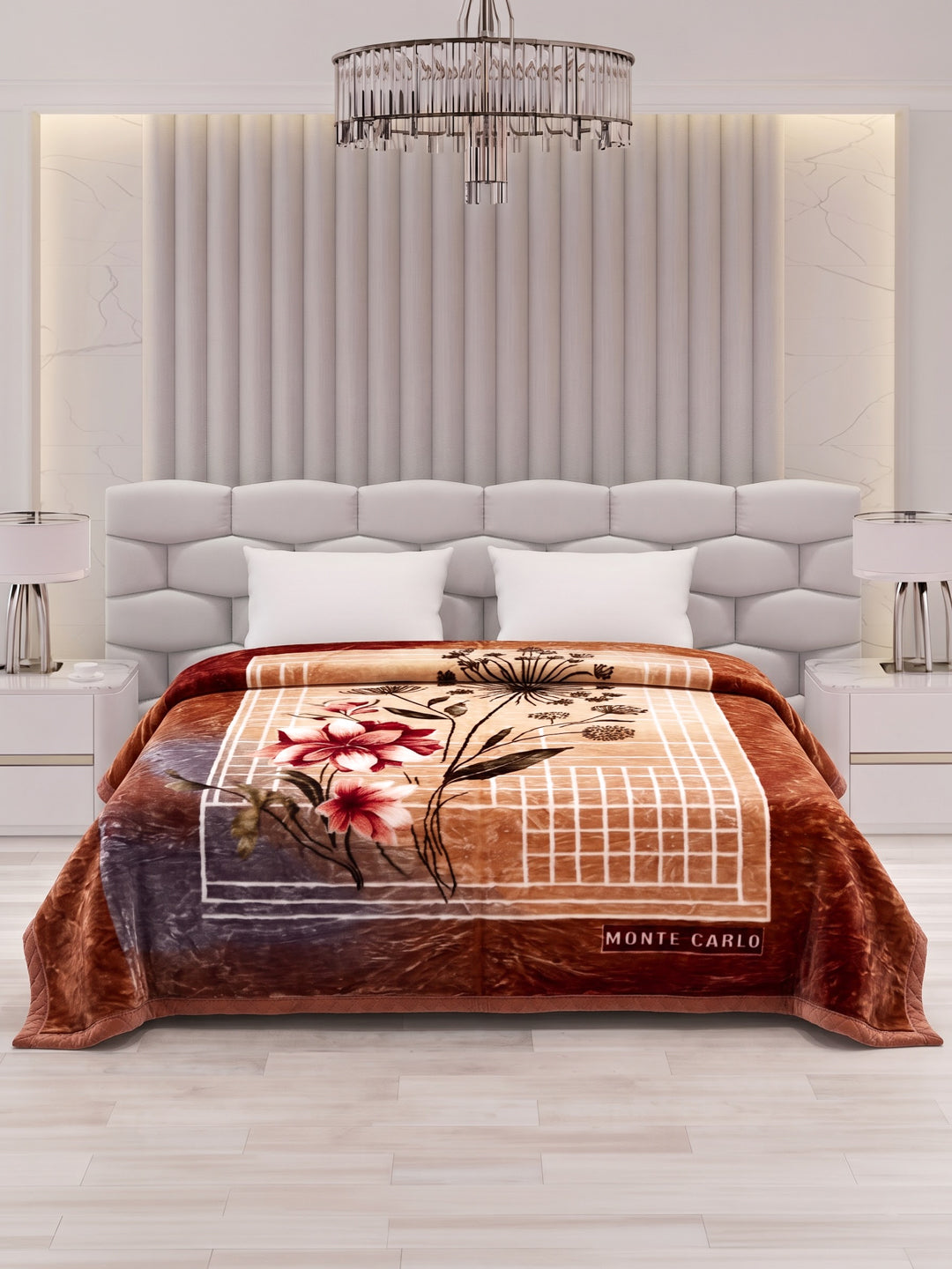 Printed Double Bed 2 Ply 850 GSM Blanket for Winter (Champion), Weight 4.5 kg