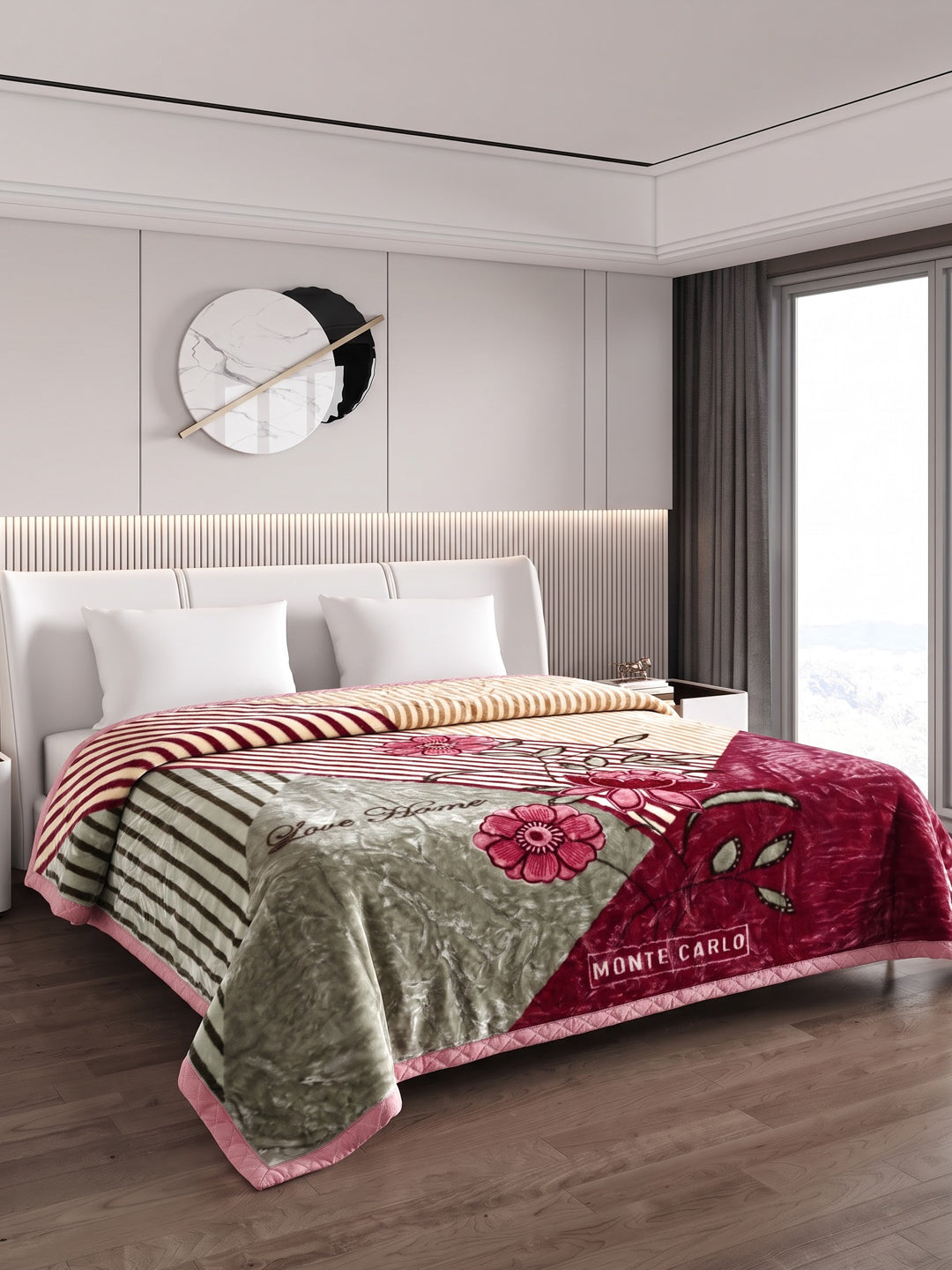 Printed Double Bed 2 Ply 850 GSM Blanket for Winter (Champion), Weight 4.5 kg