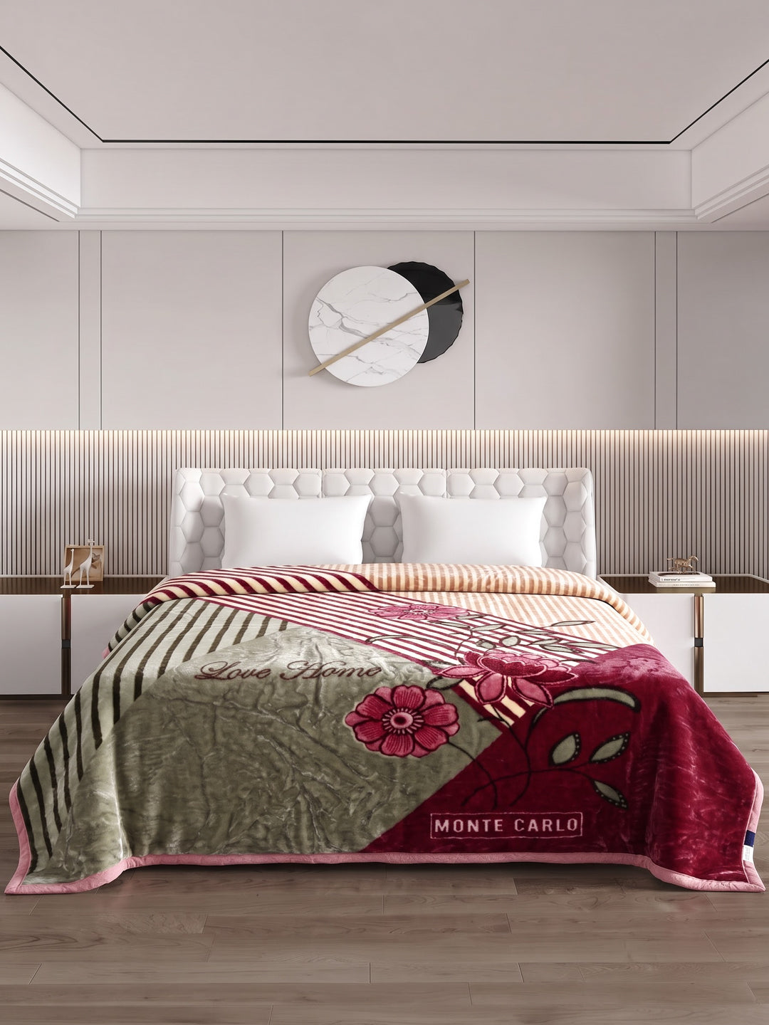 Printed Double Bed 2 Ply 850 GSM Blanket for Winter (Champion), Weight 4.5 kg