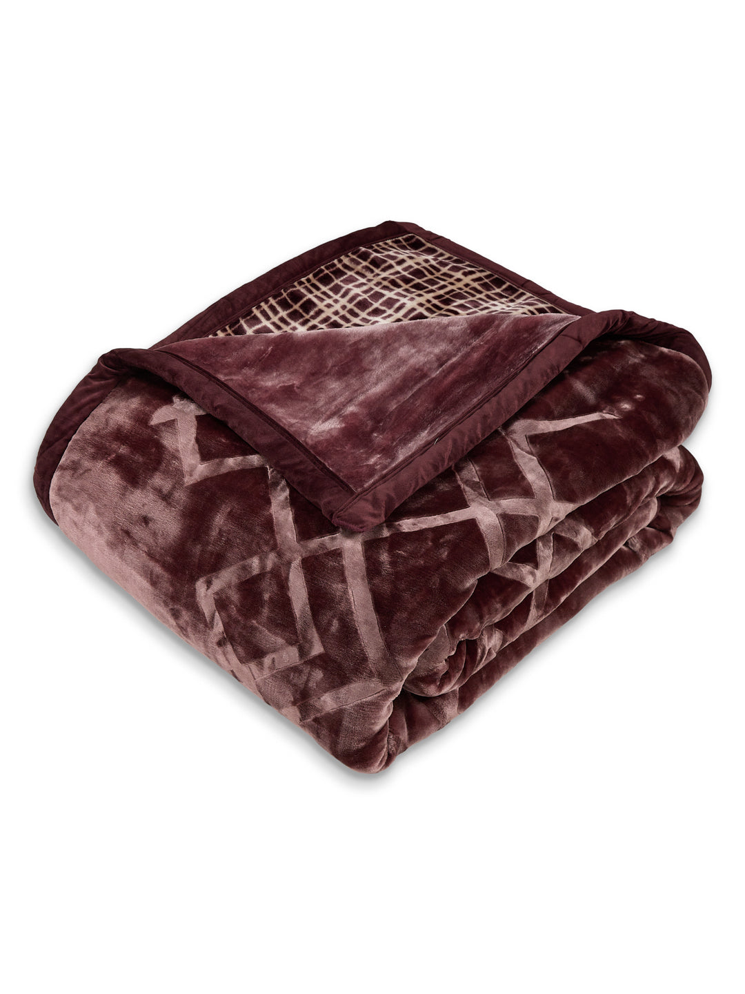 Printed Double Bed 2 Ply 850 GSM Blanket for Winter (Crystal), Weight 4.5 kg
