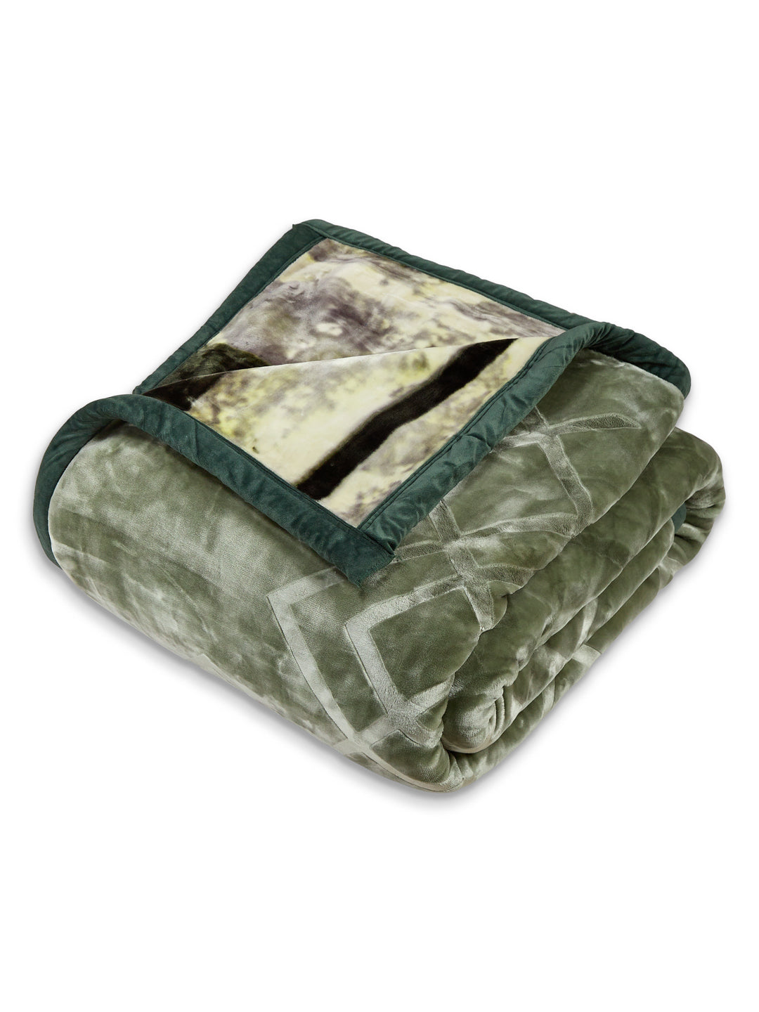 Printed Double Bed 2 Ply 850 GSM Blanket for Winter (Crystal), Weight 4.5 kg