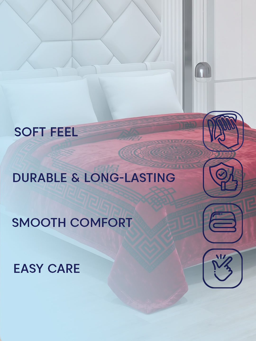 Printed Double Bed 2 Ply 850 GSM Blanket for Winter (Dabang), Weight 4.5 kg