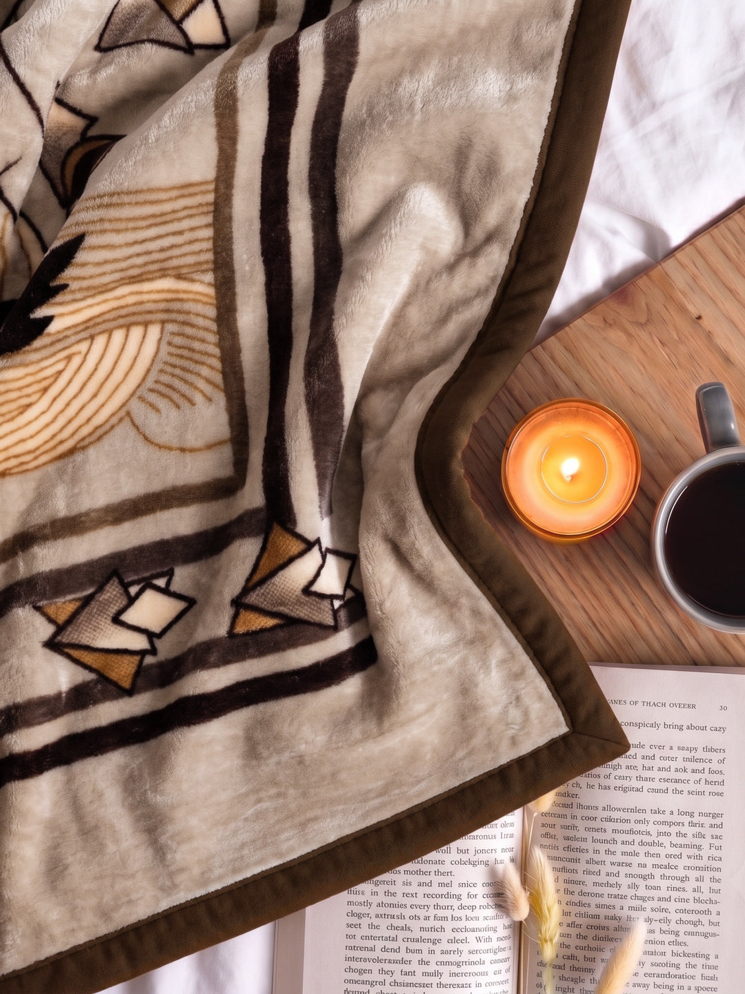Printed Double Bed 1 Ply 600 GSM Blanket for Winter (Denny), Weight 3.2 kg