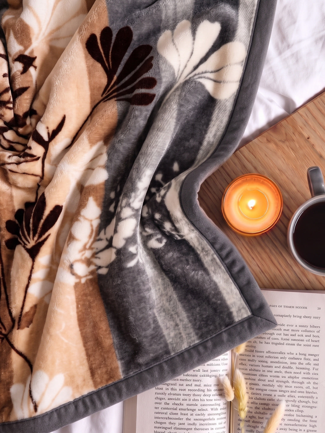 Printed Double Bed 1 Ply 600 GSM Blanket for Winter (Denny), Weight 3.2 kg