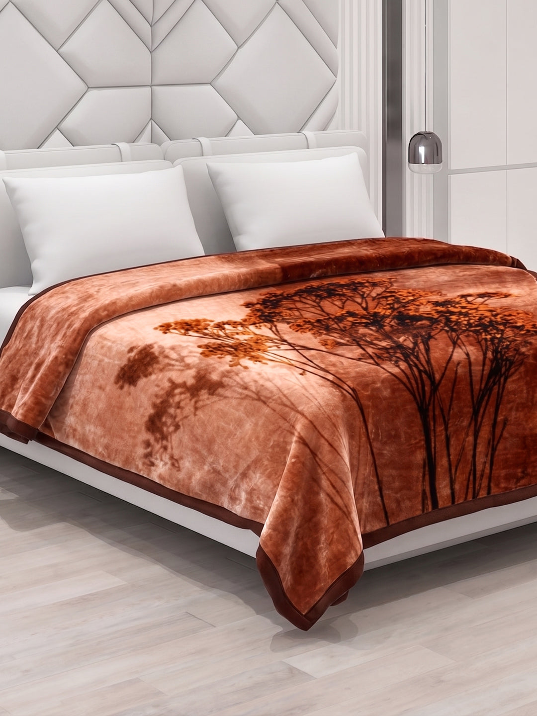 Printed Double Bed 1 Ply 600 GSM Blanket for Winter (Denny), Weight 3.2 kg