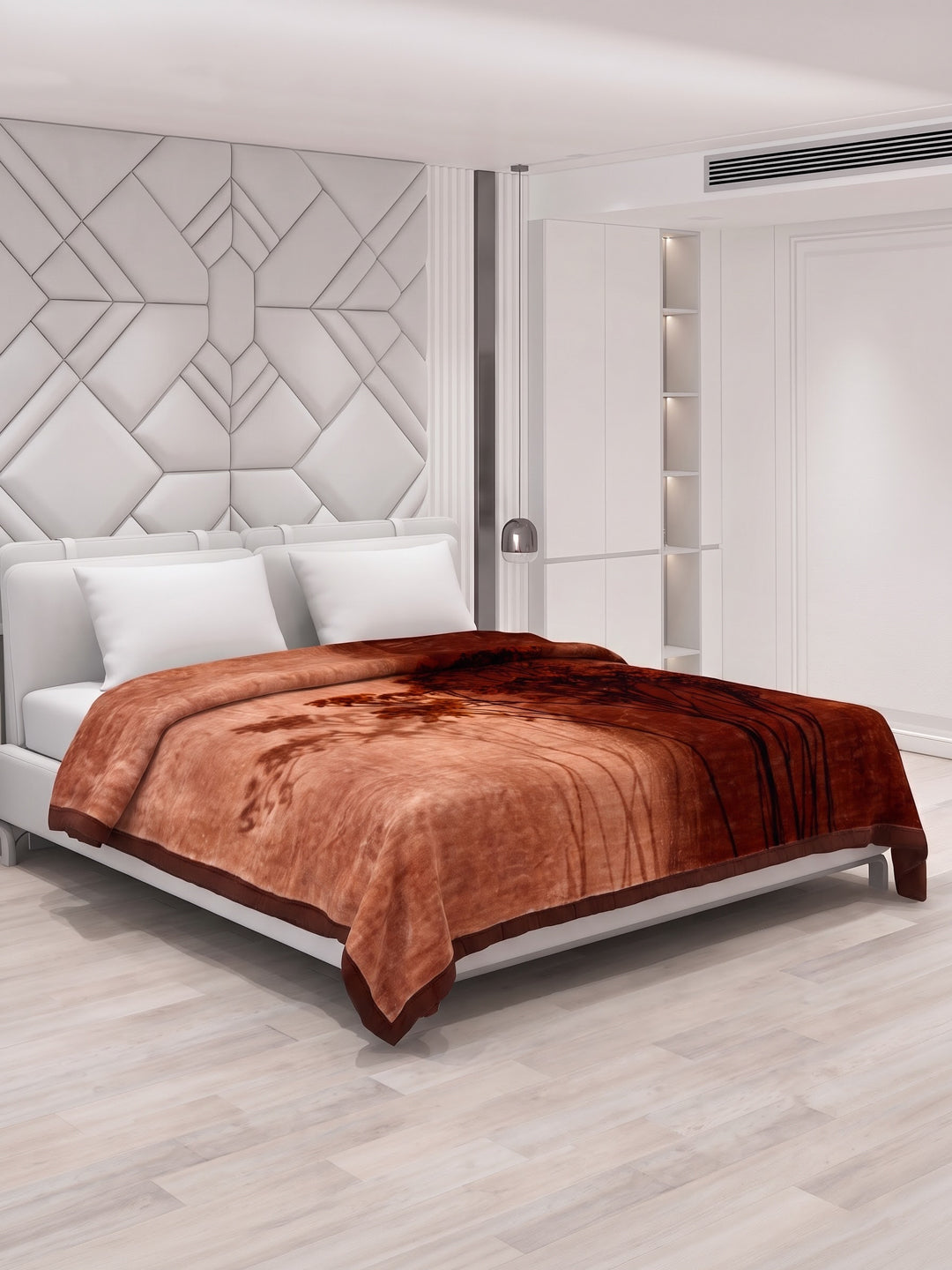 Printed Double Bed 1 Ply 600 GSM Blanket for Winter (Denny), Weight 3.2 kg