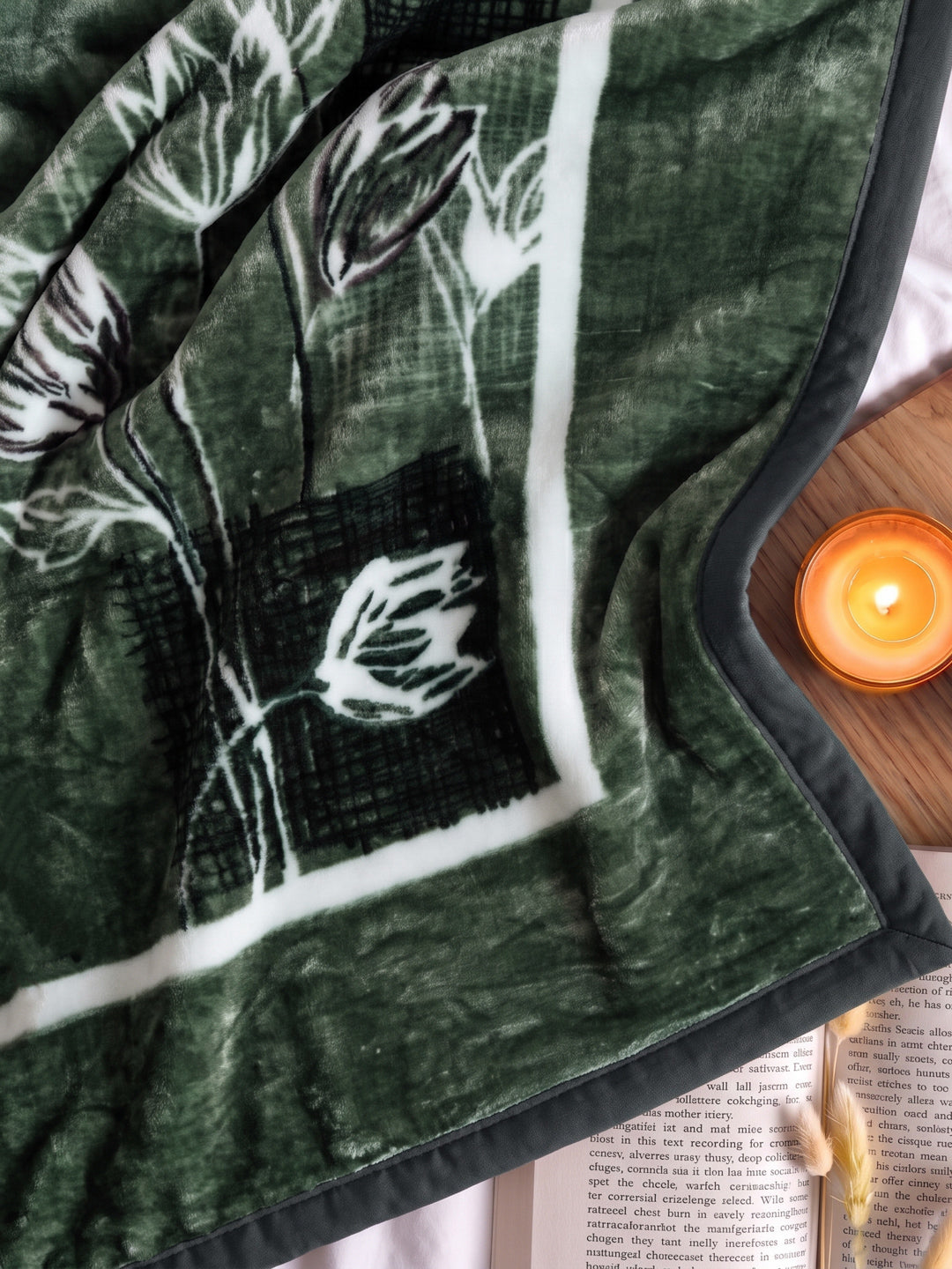 Printed Double Bed 1 Ply 600 GSM Blanket for Winter (Denny), Weight 3.2 kg
