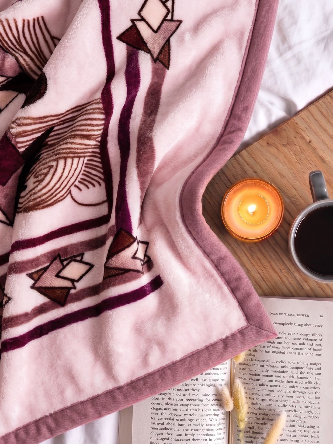 Printed Double Bed 1 Ply 600 GSM Blanket for Winter (Denny), Weight 3.2 kg