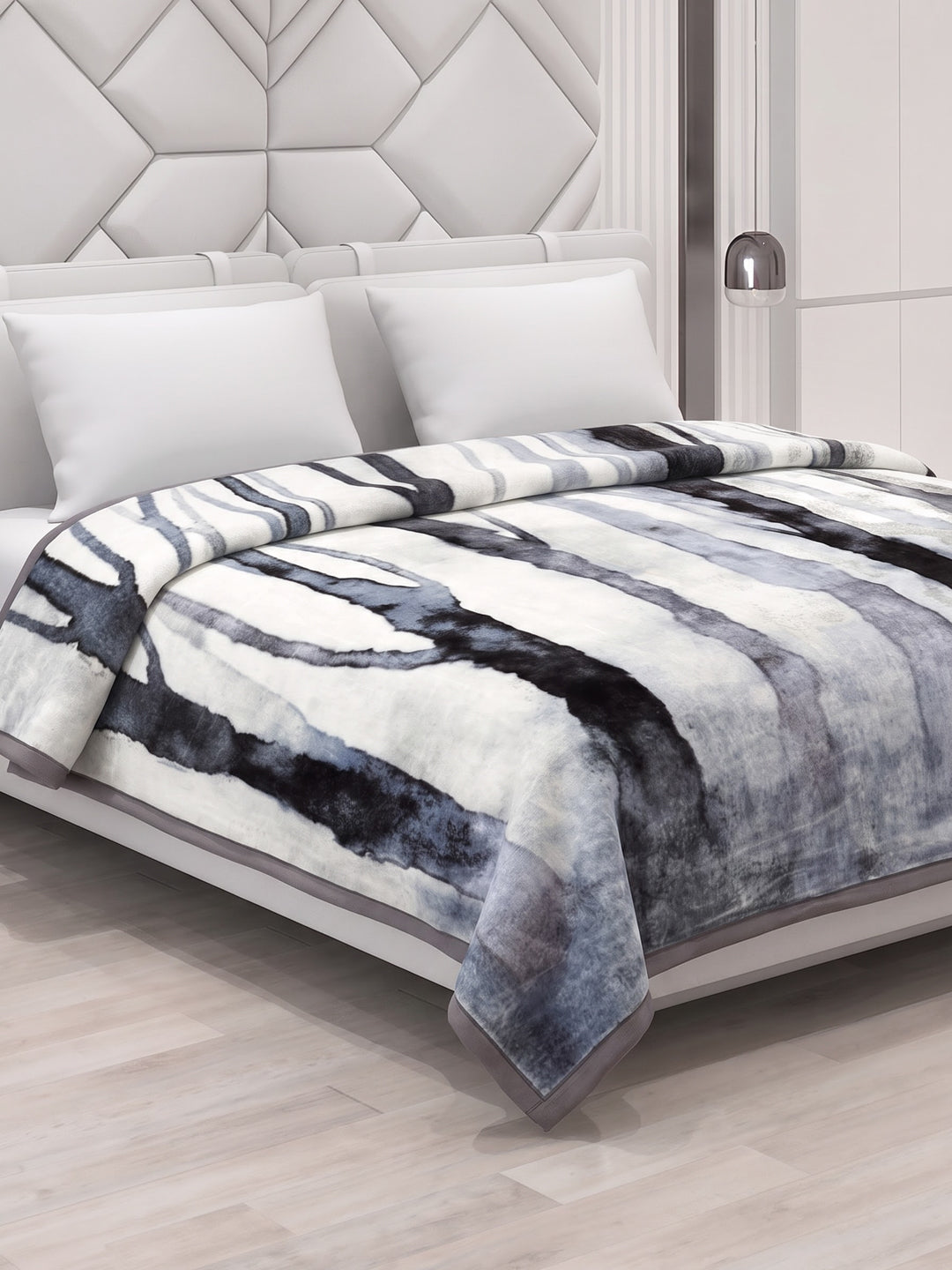 Printed Double Bed 2 Ply 1150 GSM Blanket for Winter (Edenberg), Weight 6.1 kg