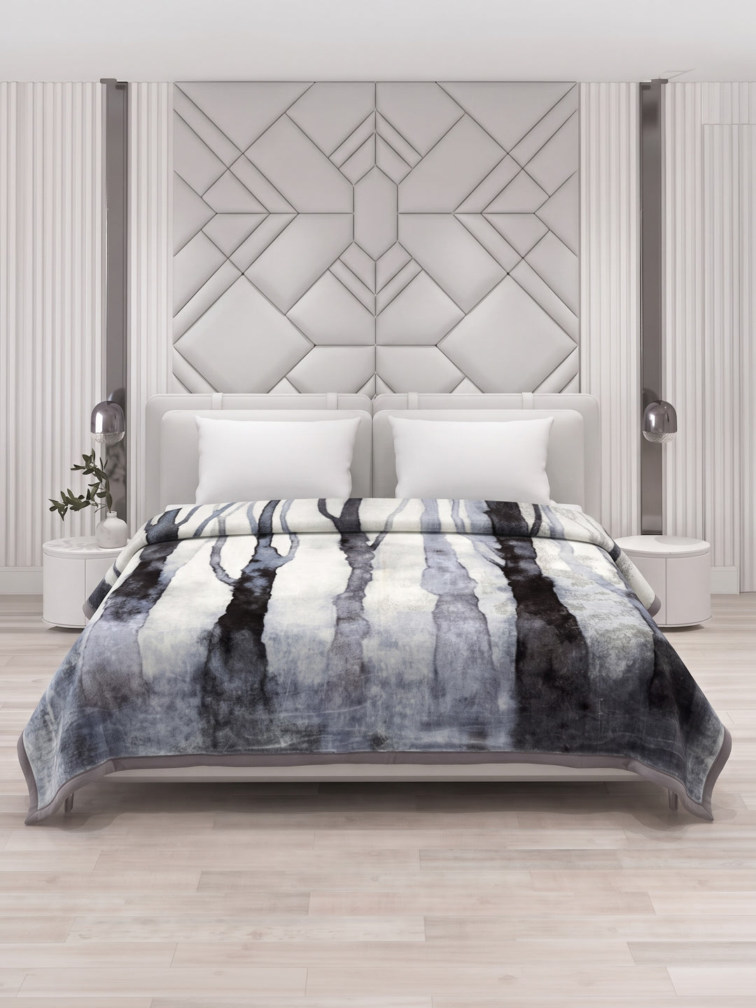 Printed Double Bed 2 Ply 1150 GSM Blanket for Winter (Edenberg), Weight 6.1 kg