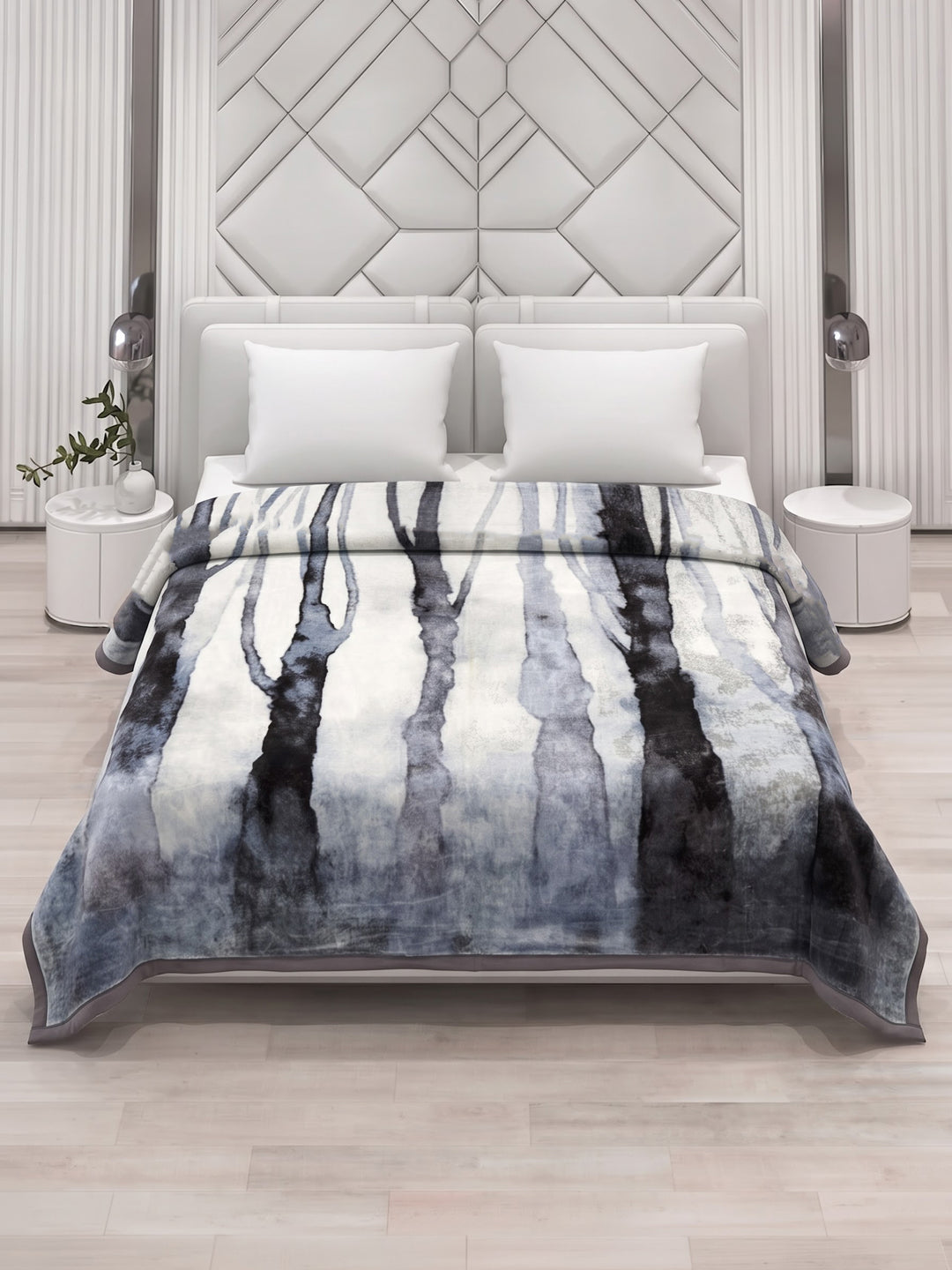 Printed Double Bed 2 Ply 1150 GSM Blanket for Winter (Edenberg), Weight 6.1 kg
