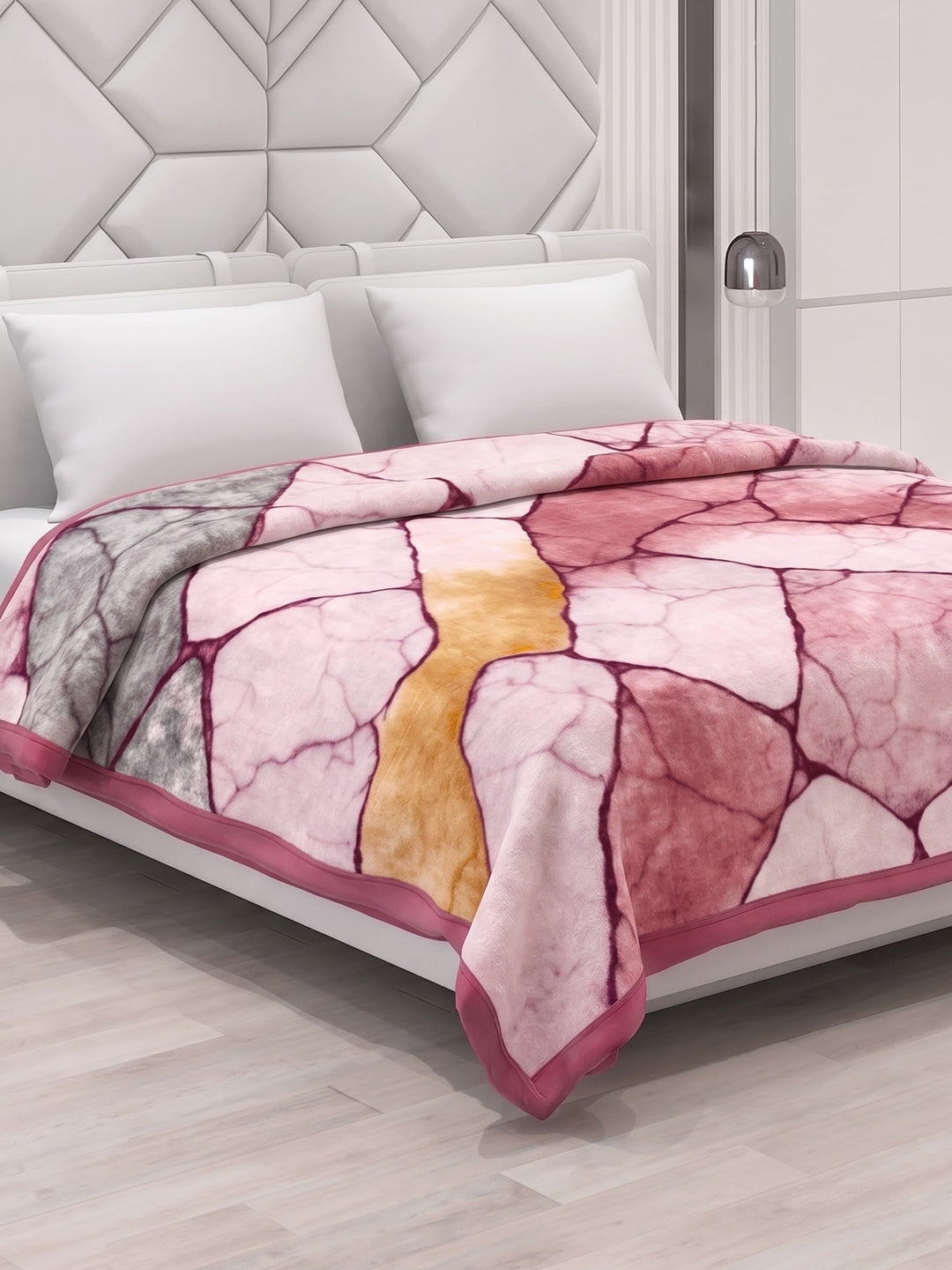 Printed Double Bed 2 Ply 1150 GSM Blanket for Winter (Edenberg), Weight 6.1 kg