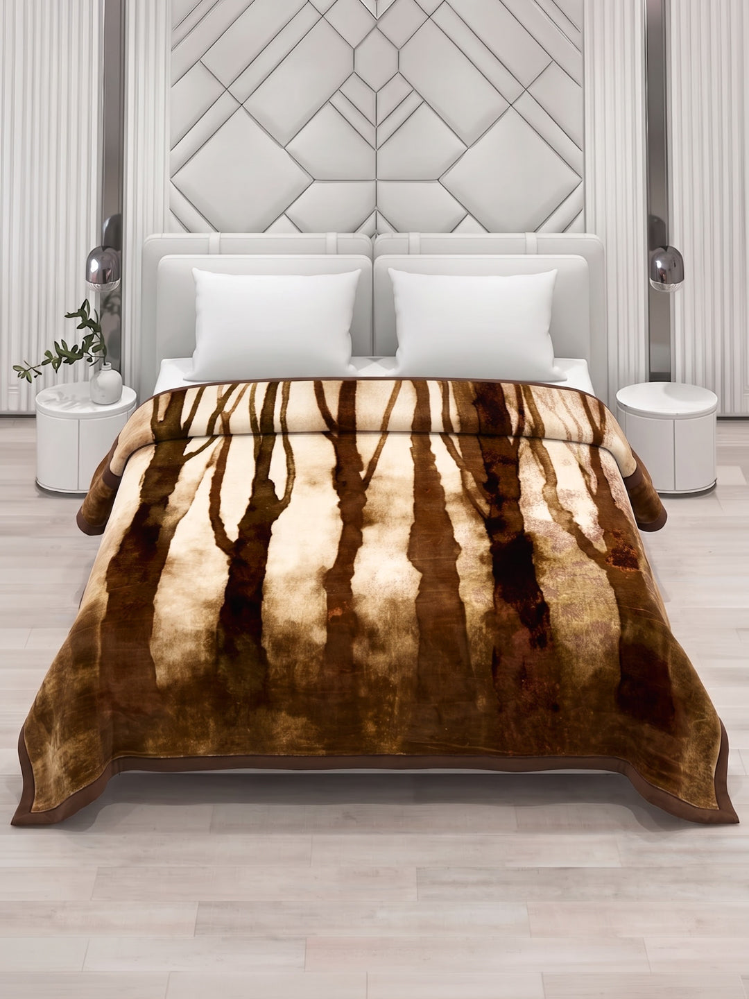 Printed Double Bed 2 Ply 1150 GSM Blanket for Winter (Edenberg), Weight 6.1 kg