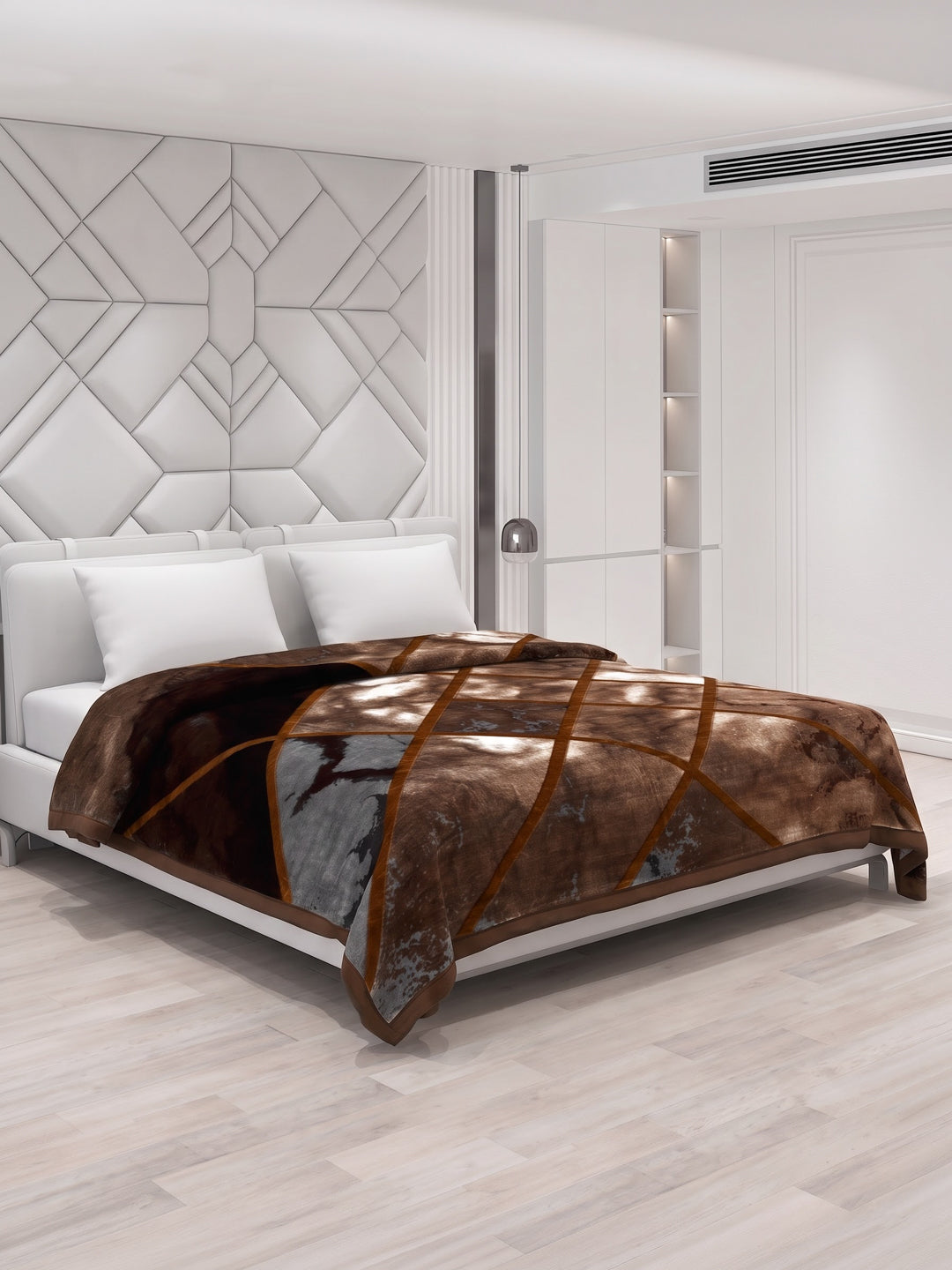 Printed Double Bed 2 Ply 1150 GSM Blanket for Winter (Edenberg), Weight 6.1 kg