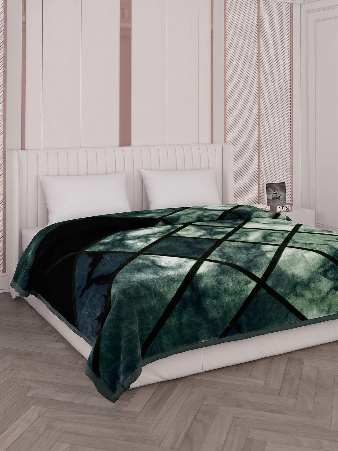 Printed Double Bed 2 Ply 1150 GSM Blanket for Winter (Edenberg), Weight 6.1 kg