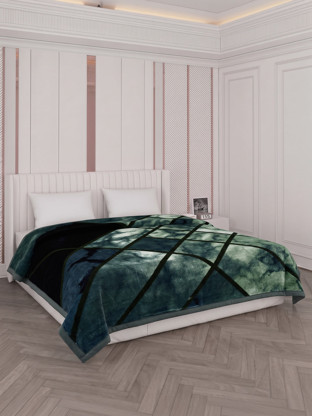 Printed Double Bed 2 Ply 1150 GSM Blanket for Winter (Edenberg), Weight 6.1 kg