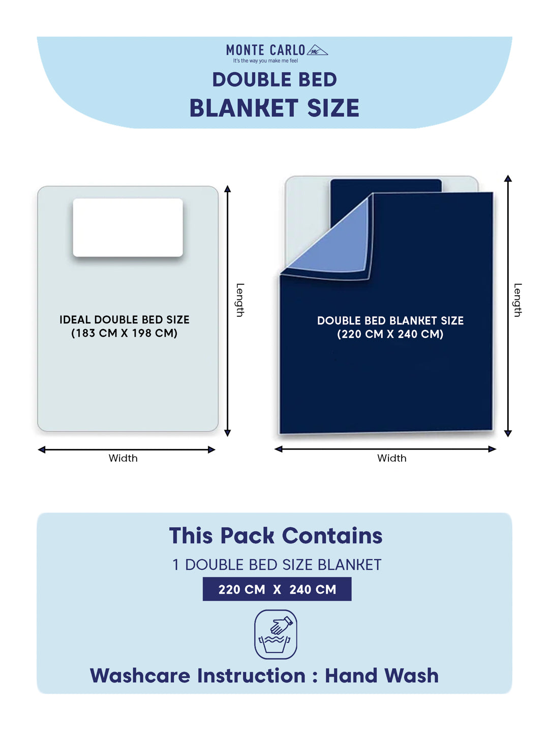 Printed Double Bed 2 Ply 1150 GSM Blanket for Winter (Edenberg), Weight 6.1 kg