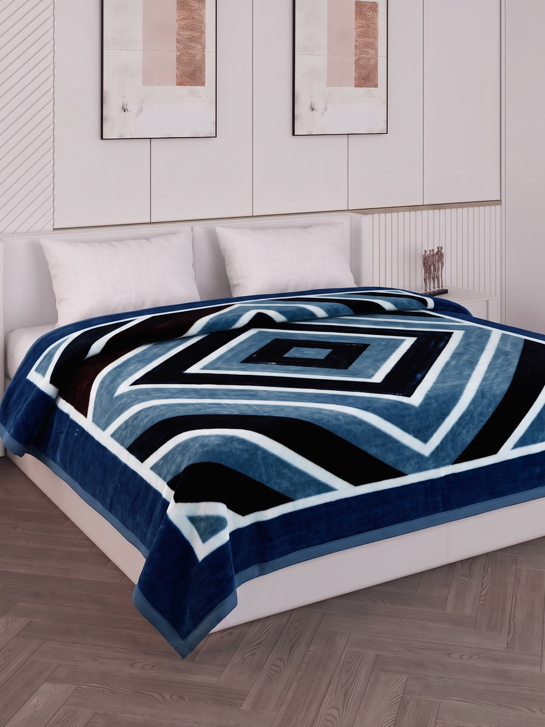 Printed Double Bed 2 Ply 1150 GSM Blanket for Winter (Edenberg), Weight 6.1 kg