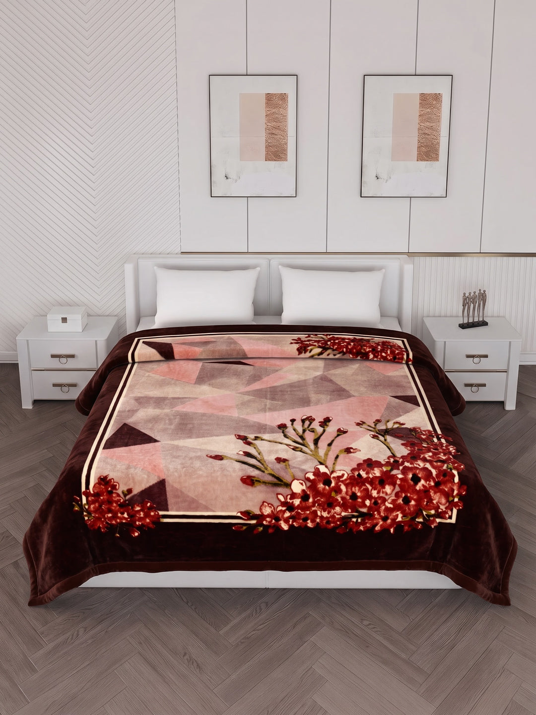 Printed Double Bed 2 Ply 1150 GSM Blanket for Winter (Edenberg), Weight 6.1 kg