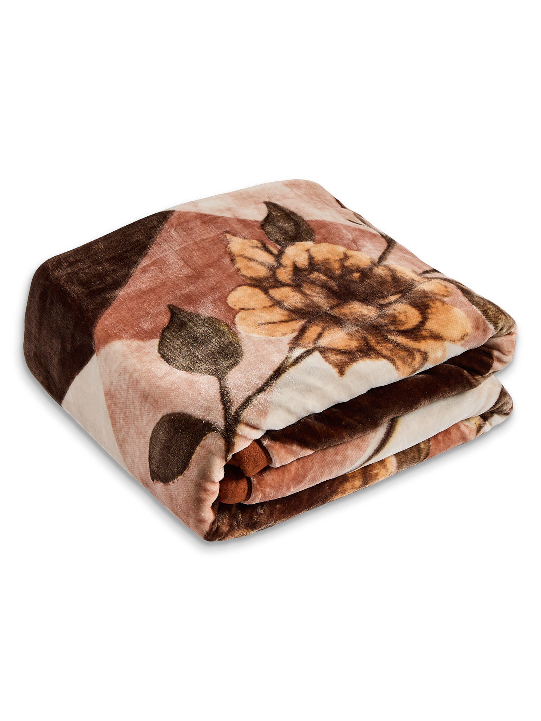 Floral Print Double Bed 2 Ply 1050 GSM Blanket for Winter (Emilia), Weight 5.5 kg